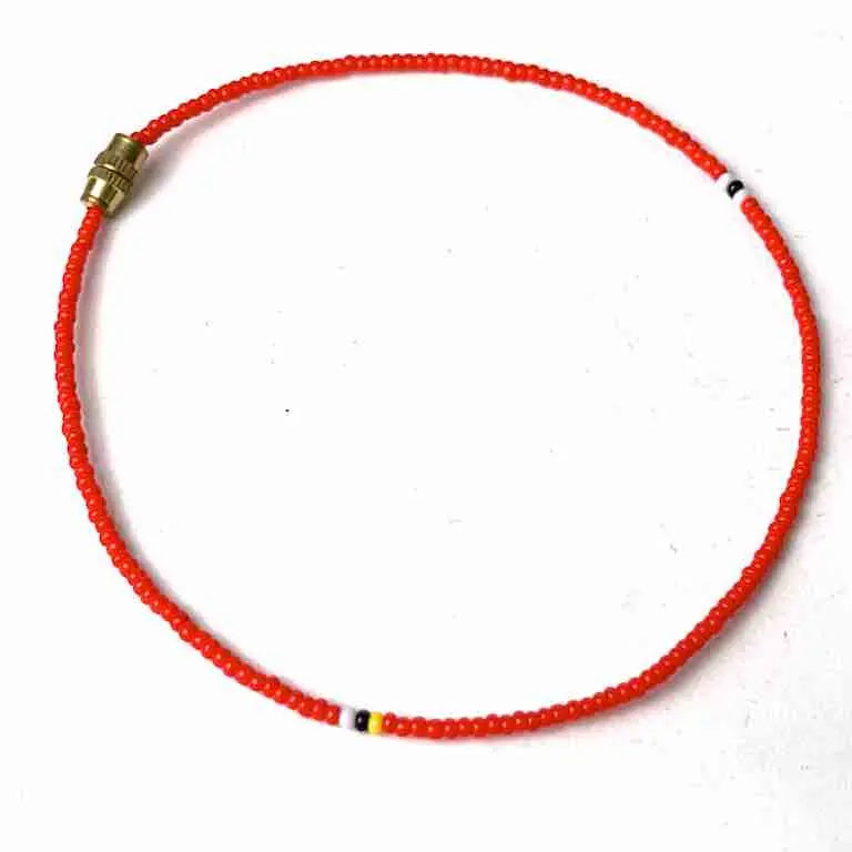 Single strand, single color tiny bead bracelet