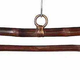 Bamboo Textile Hanger for 20" Wide Tapestry - Pagoda style