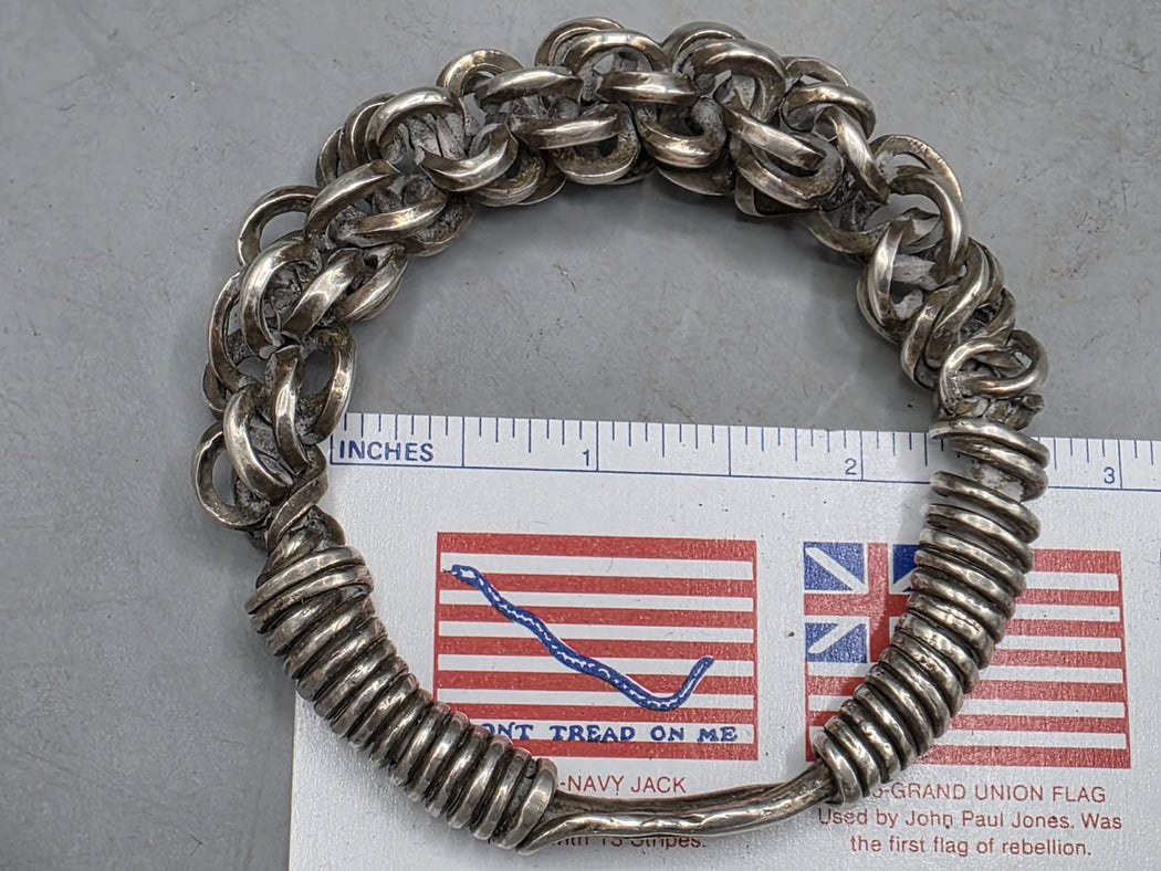Hand-forged Silver Chain Bracelet Tibet/Southwest China - late 20th Century