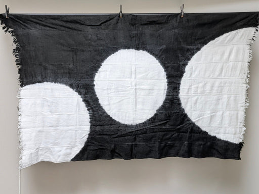Tiv Nigerian Cotton Cloth with Moon-Like Circles | 68 x 41"