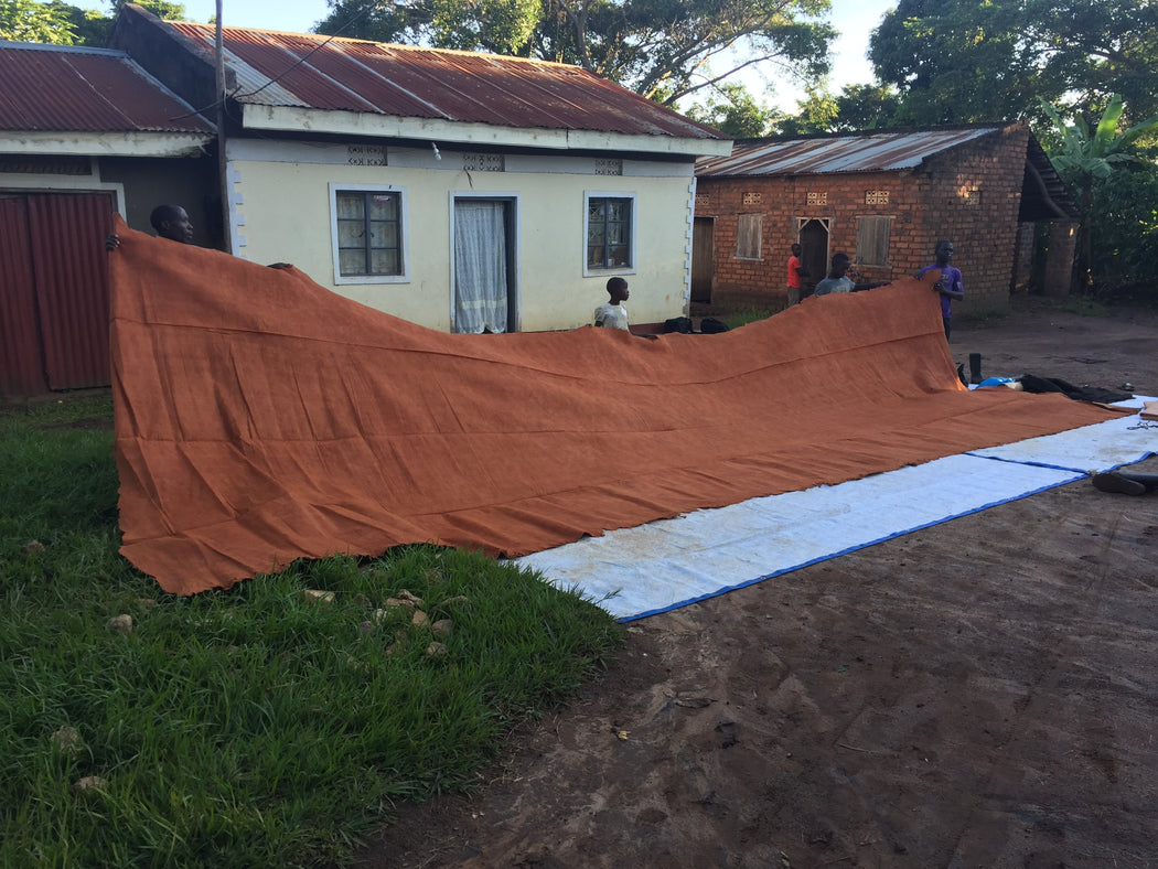 Natural "Red" Bark Cloth - Uganda | 98 x 59"