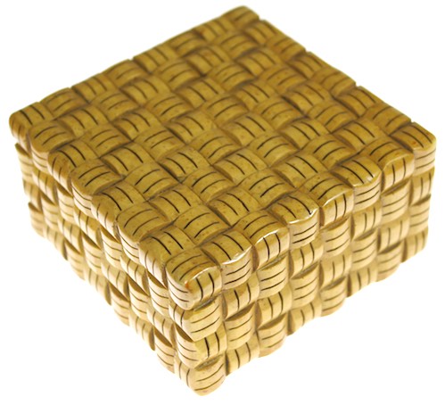 Basket Weave - Soapstone Trinket Decor Box - 5 Versions