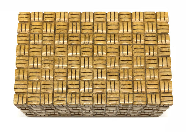 Basket Weave - Niger Bend Soapstone Trinket Decor Box - Niger Bend