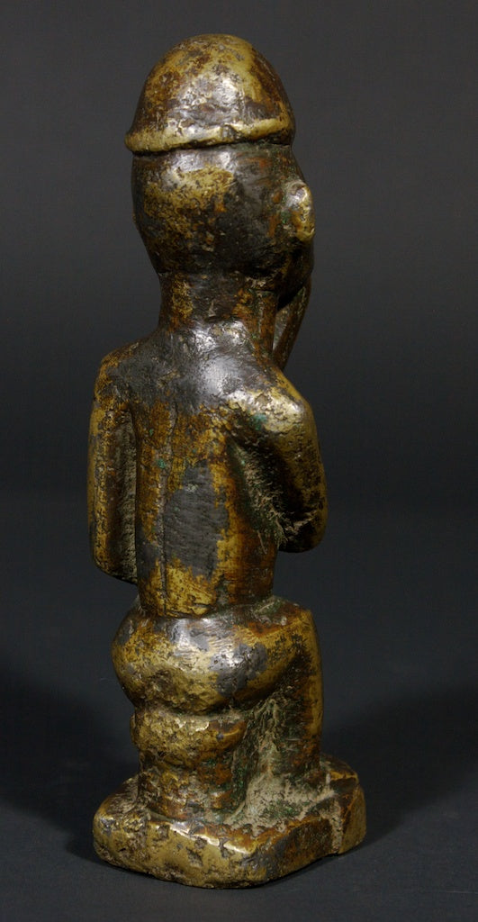 Old heavy brass man figure - Ivory Coast