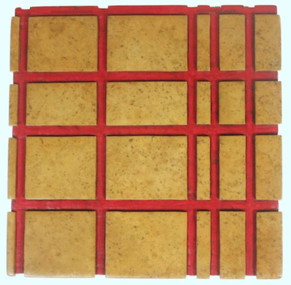 Abstract Crossed Lines - Square Soapstone Trinket Decor Box