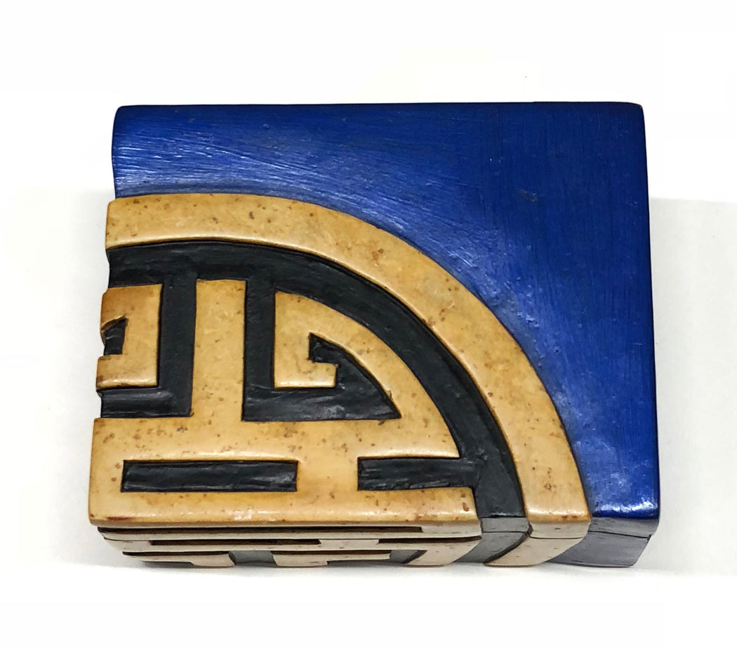 Long Life Soapstone Trinket Decor Box - Niger Bend