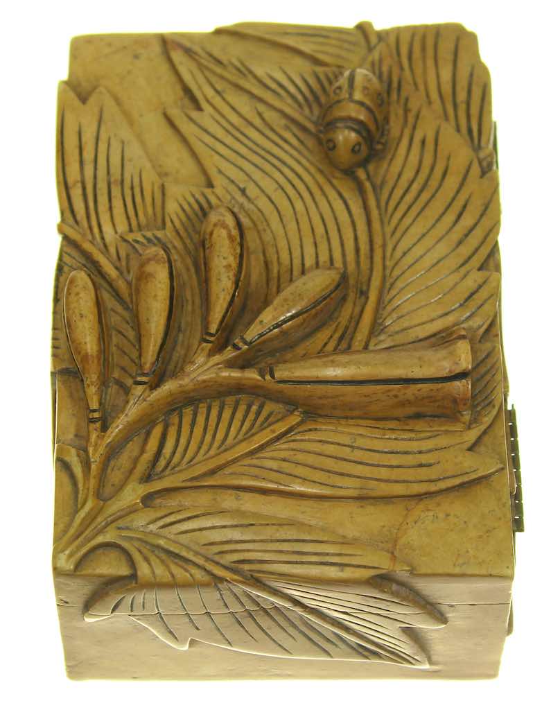 Bug and Plant Soapstone Trinket Decor Box & Drawer - Niger Bend