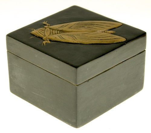 Cicada Design - Small Square Soapstone Trinket Decor Box
