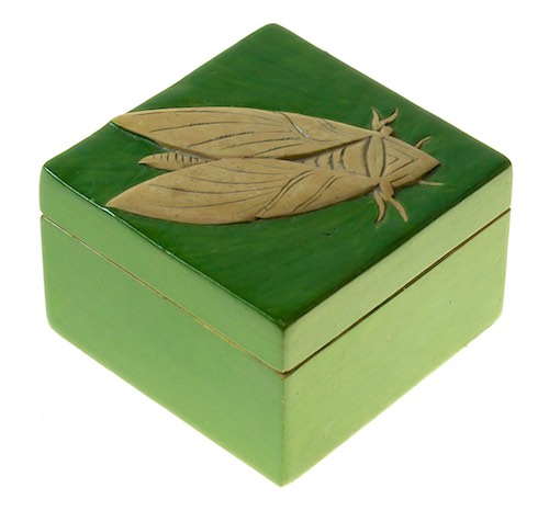 Cicada Design - Small Square Soapstone Trinket Decor Box