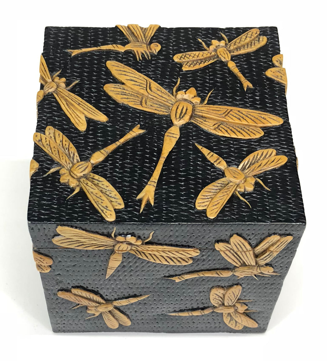 Dragon Fly - Soapstone Trinket Decor Box - Niger Bend