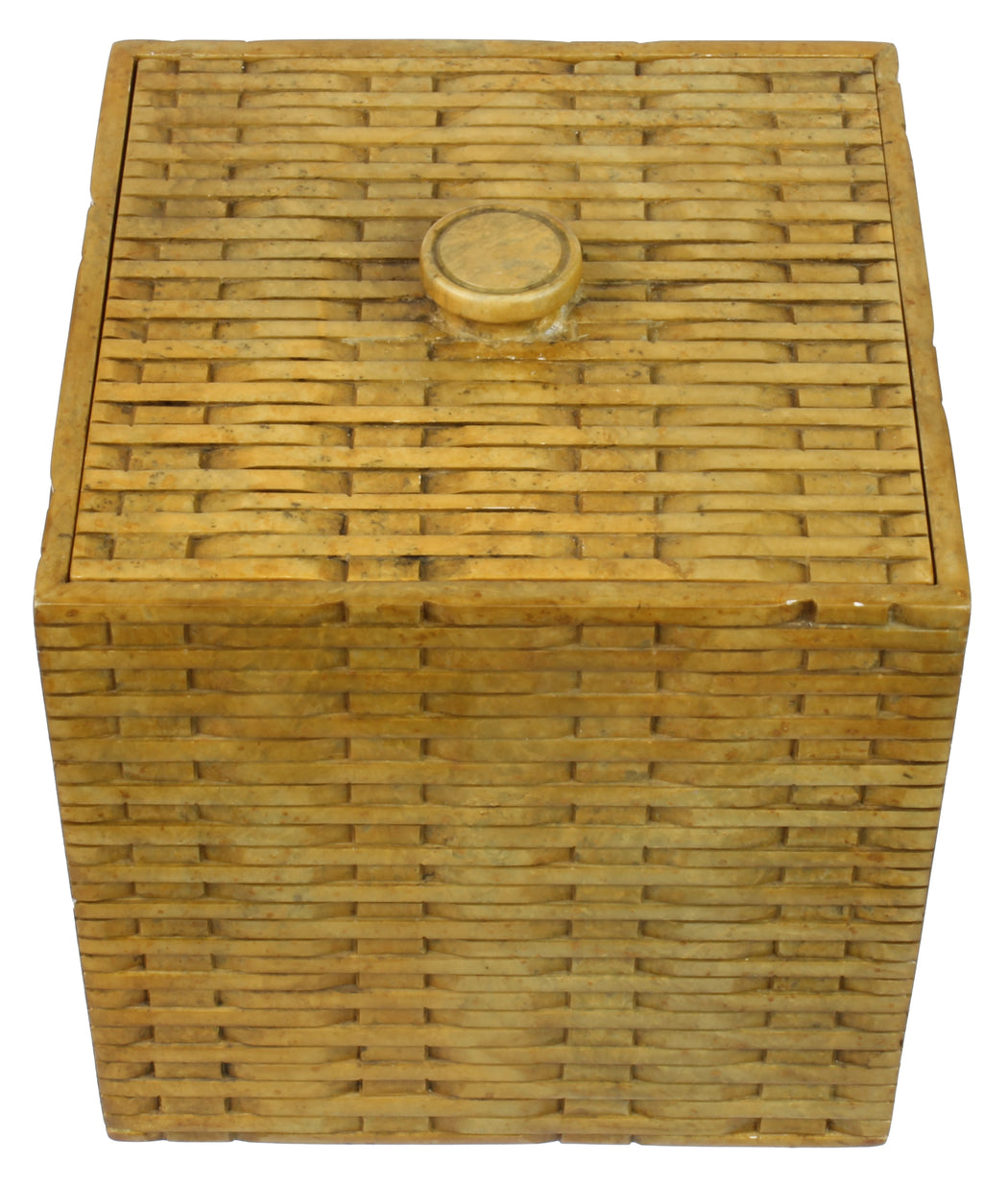 Wicker Weave Soapstone Trinket Decor Hinge/Lid Box - Niger Bend