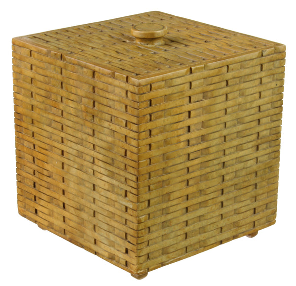 Wicker Weave Soapstone Trinket Decor Hinge/Lid Box - Niger Bend