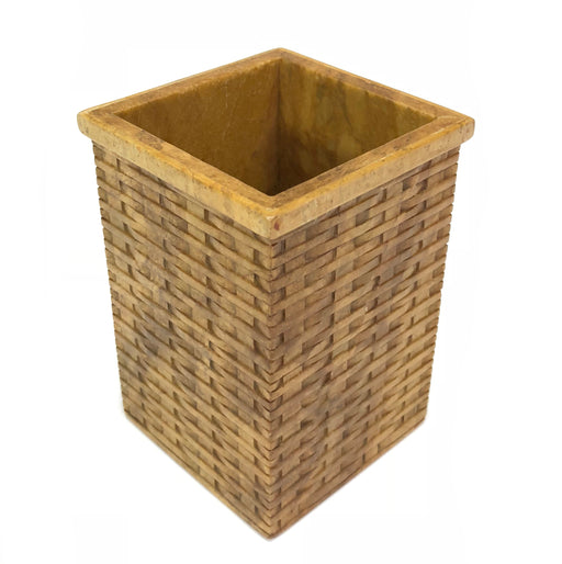 Wicker Weave Soapstone Trinket Decor Box - Niger Bend