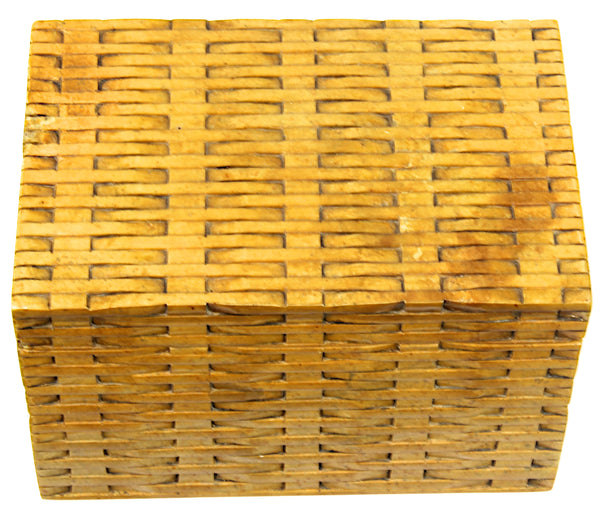 Wicker Weave - Soapstone Trinket Decor Box - Niger Bend