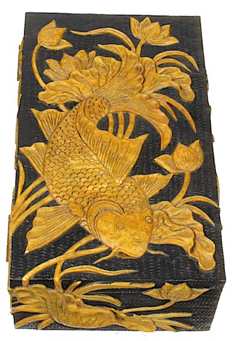 Carp Design - Large Rectangle Soapstone Trinket Decor Box