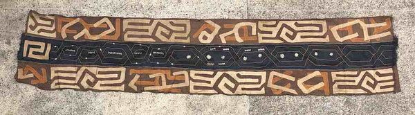 Kuba Cloth Long Raffia Textile | 134 x 25"