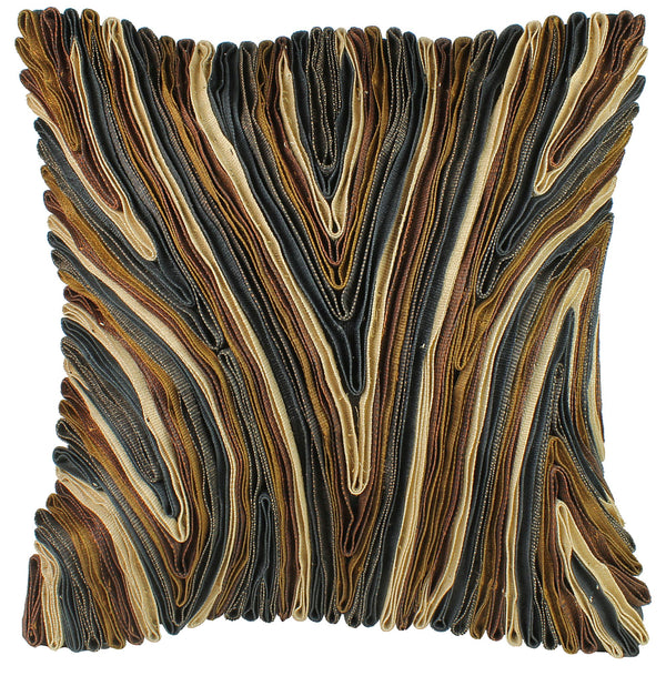 Abacá Décor Pillow Throw with Bark Pattern - Niger Bend