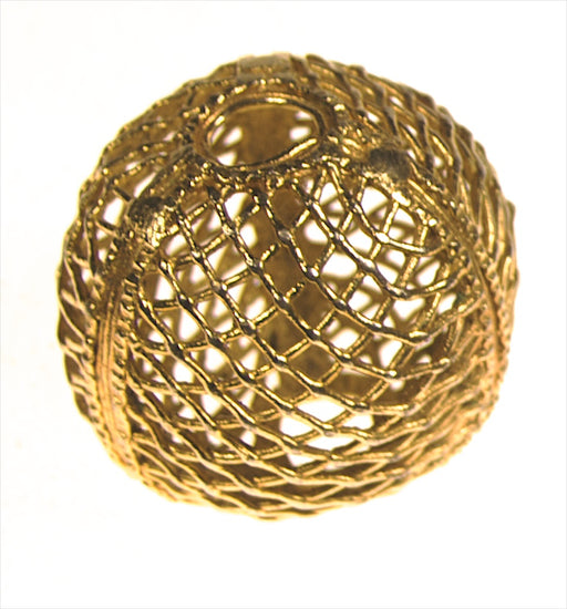 Large gilded spherical Baule bead