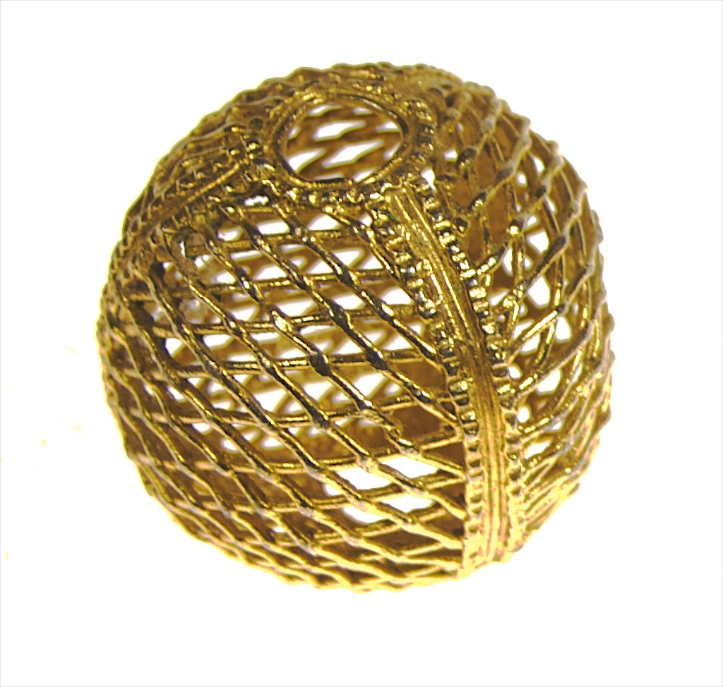 Large gilded spherical Baule bead