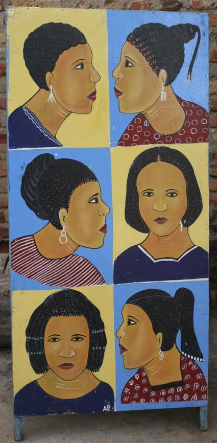 Large 6-head beauty salon sign