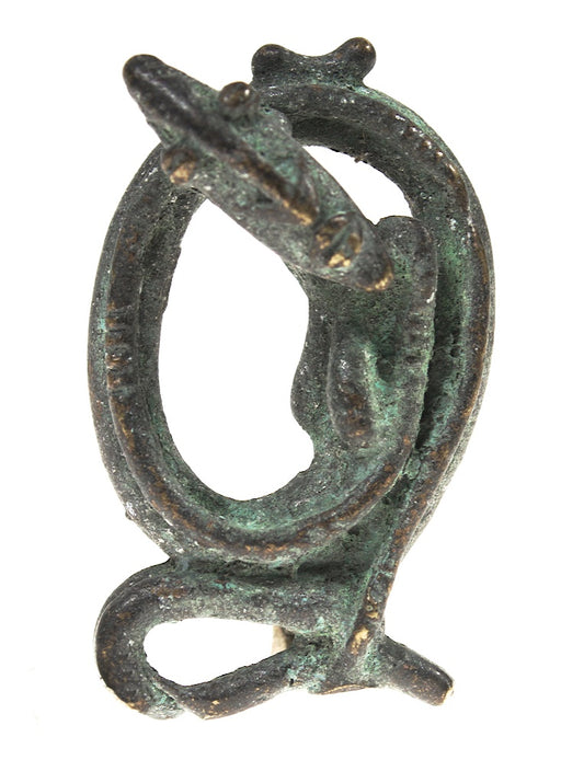 Small brass Dogon contorted man figure - Mali