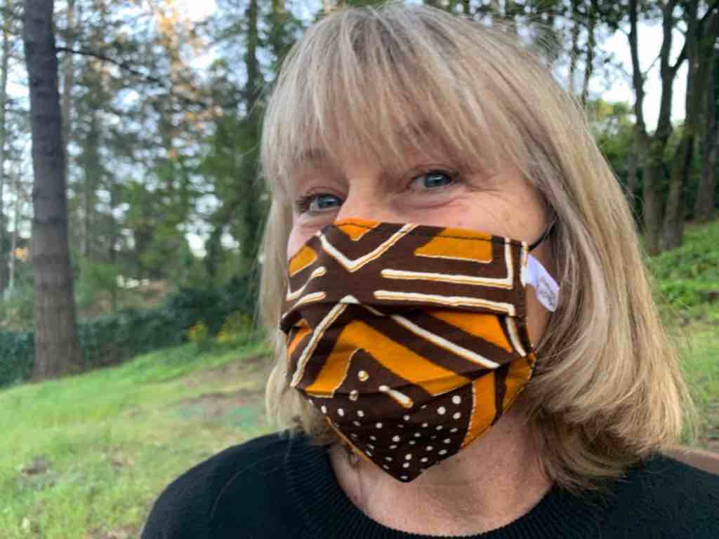 100% Cotton Dutch Wax Print Ghanaian African Mudcloth Face Mask