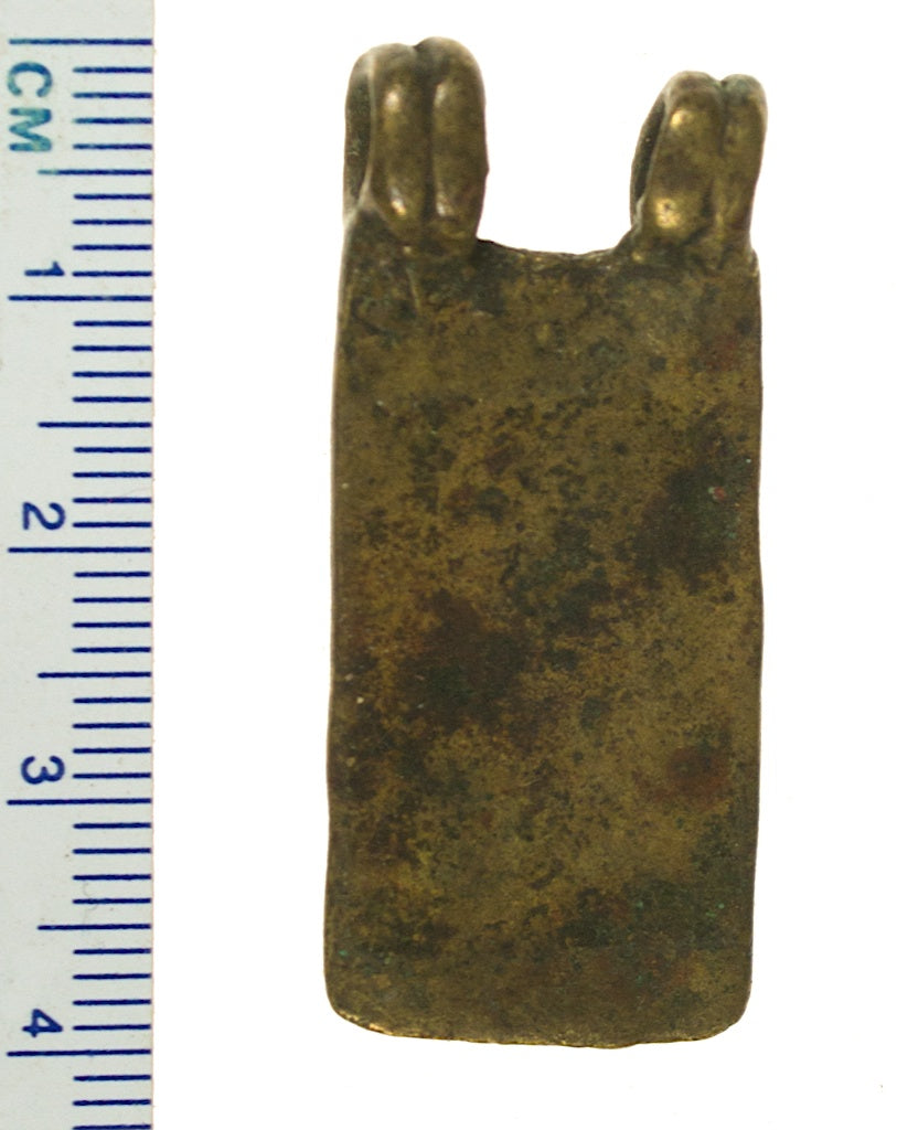 Small brass amulet case style pendant