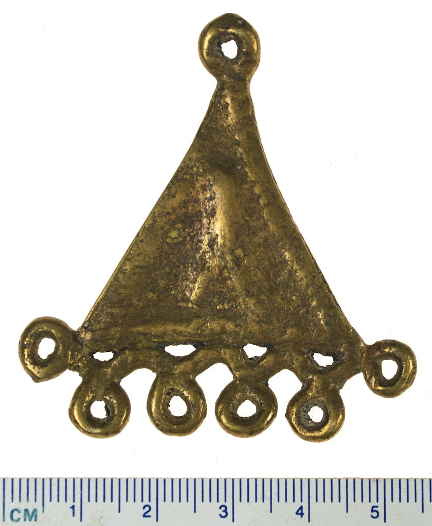 Brass Dogon triangle pendant - Mali