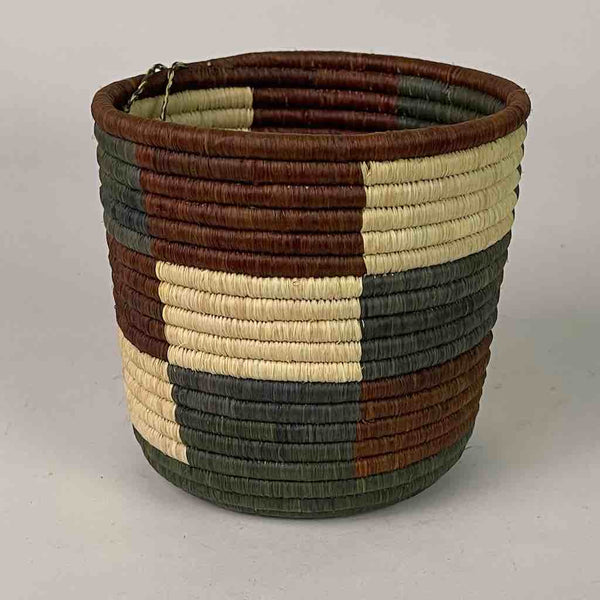 6 x 6” large checkerboard Batwa basket