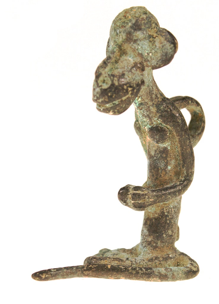 Baule brass monkey figure pendant