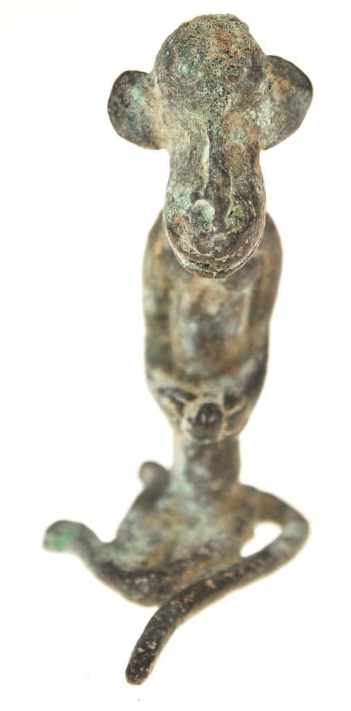 Baule brass monkey figure pendant