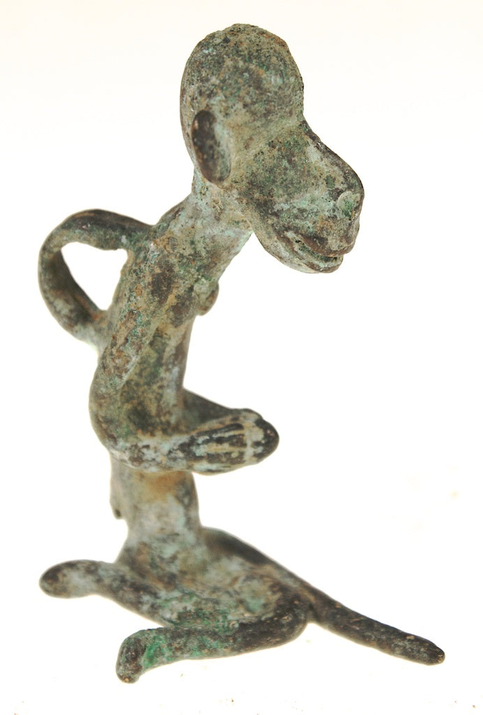 Baule brass monkey figure pendant