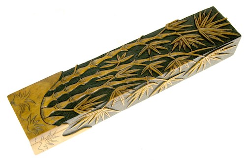 Long Bamboo Design Soapstone Trinket Decor Box