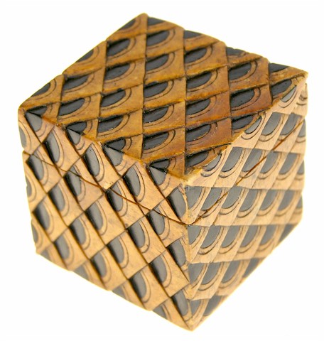 Dragon Skin Design Small Cube Soapstone Trinket Decor Box