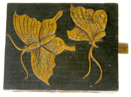 Butterflies Design - Small Soapstone Trinket Decor Drawer Box