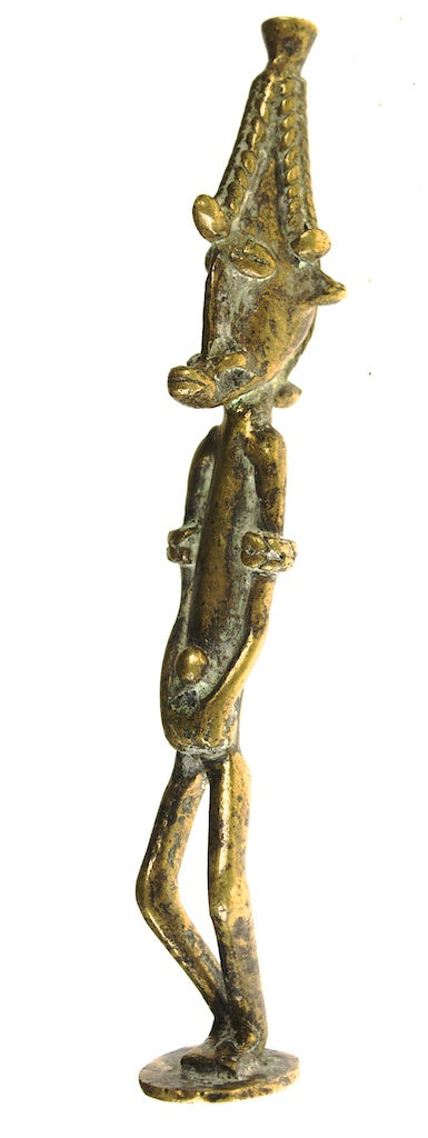 Bamana brass male figure - Mali