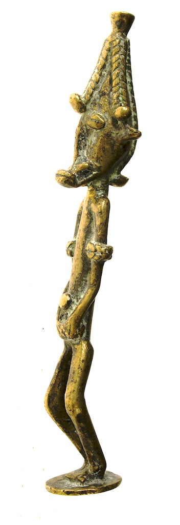 Bamana brass male figure - Mali