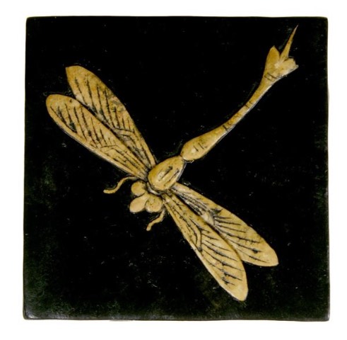 Dragonflies Design Square Soapstone Trinket Decor Box