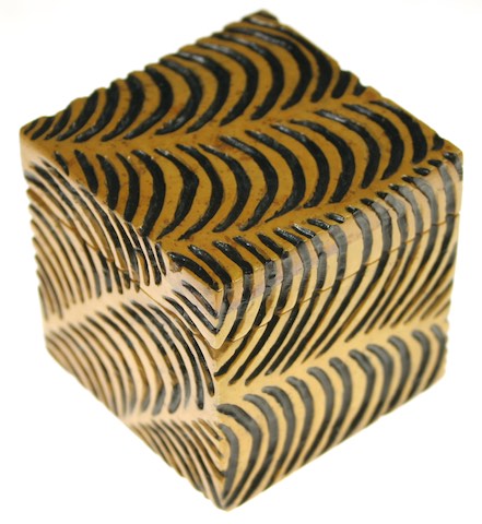 Tracks Design Small Cube Soapstone Trinket Decor Box