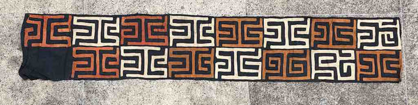 Kuba Cloth Long Raffia Textile | 136 x 23"