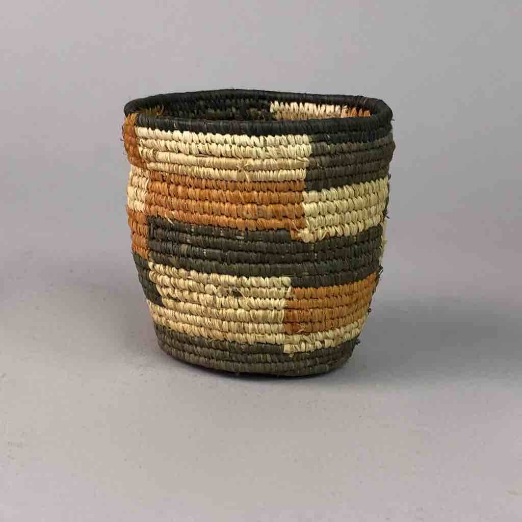 Smallest checkerboard design tightest weave Batwa basket