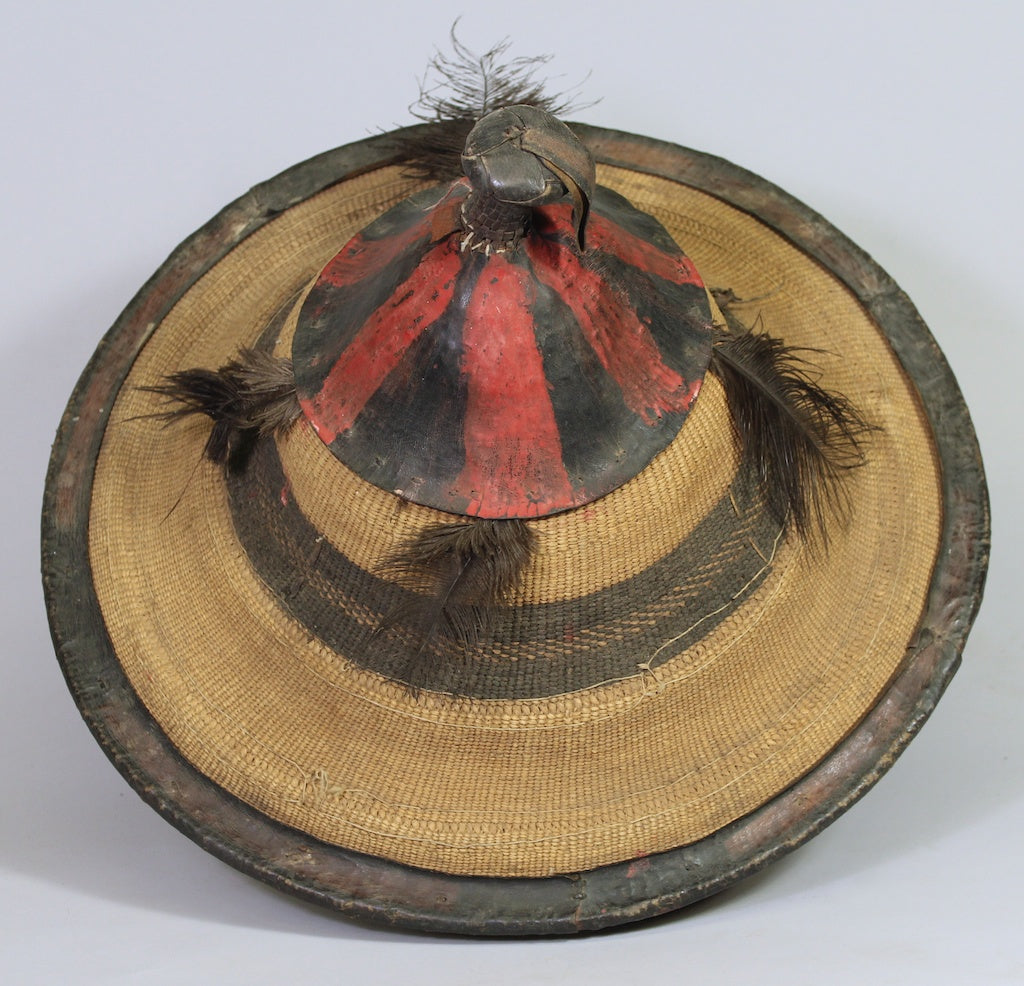 Personalized Vintage Red/Black Feathered Mali Fulani Hat