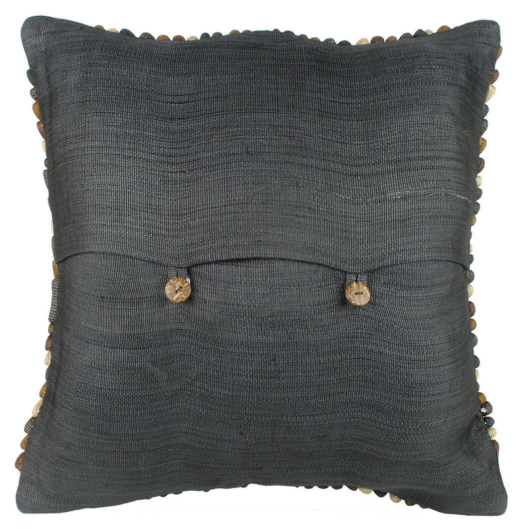 Abacá Décor Pillow Throw with Bark Pattern - Niger Bend