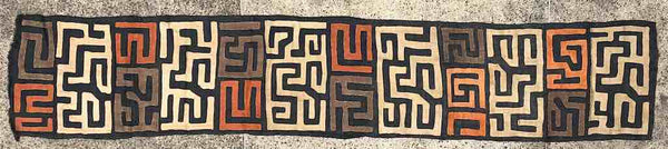 Kuba Cloth Long Raffia Textile | 118 x 22"