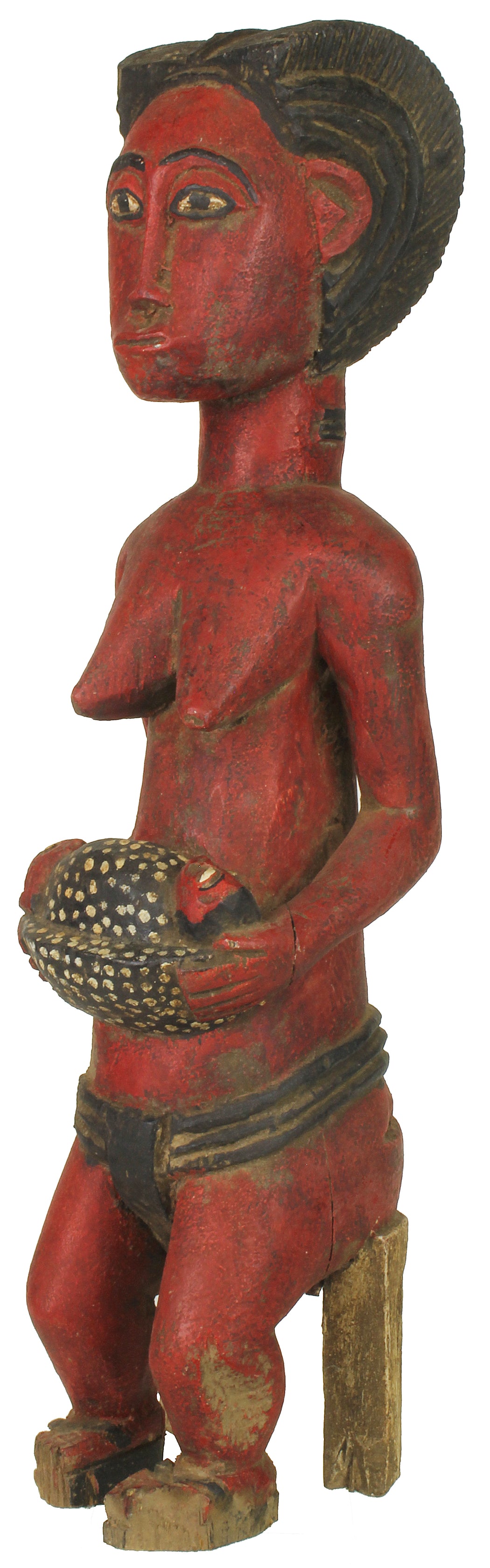 Vintage Baule Female Ancestor Spiritual Statue | 21" - Niger Bend
