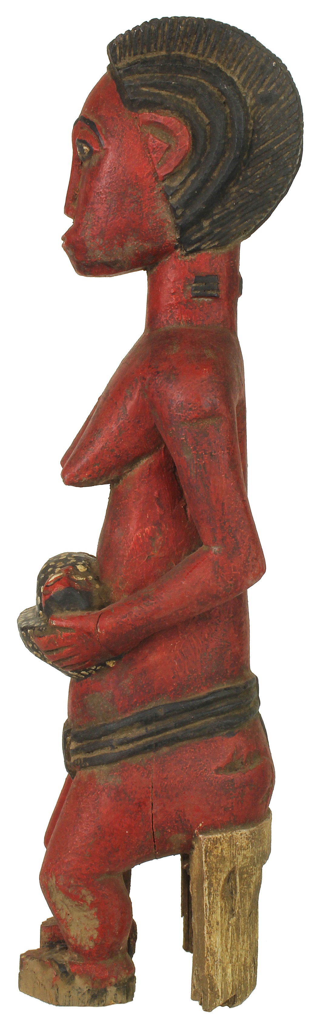 Vintage Baule Female Ancestor Spiritual Statue | 21" - Niger Bend