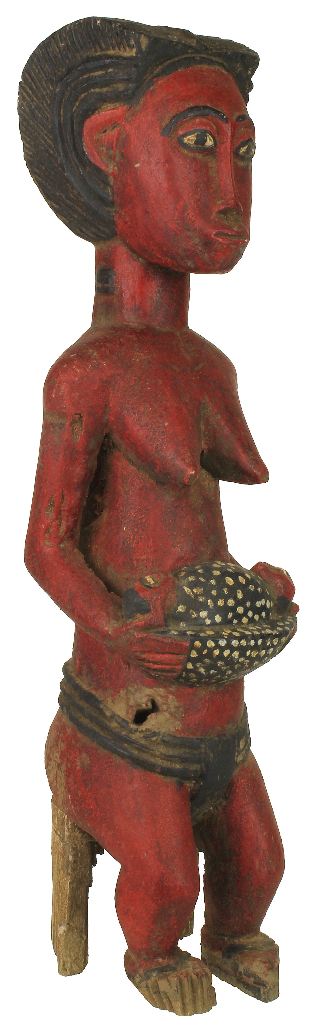 Vintage Baule Female Ancestor Spiritual Statue | 21" - Niger Bend