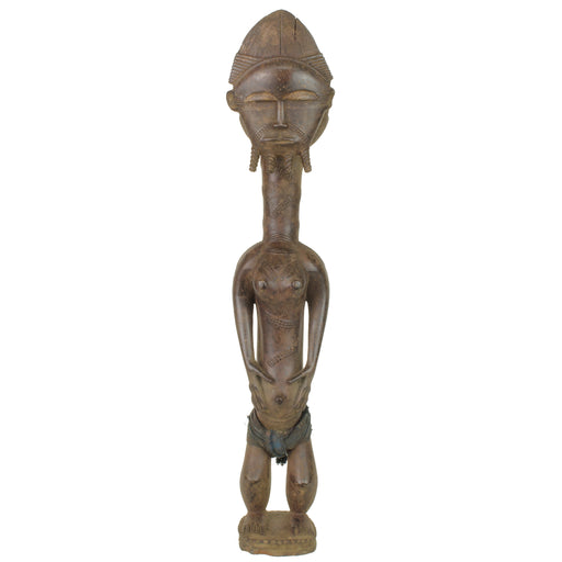 Vintage Baule Male Ancestor Spirit Statue | 21.5" - Niger Bend