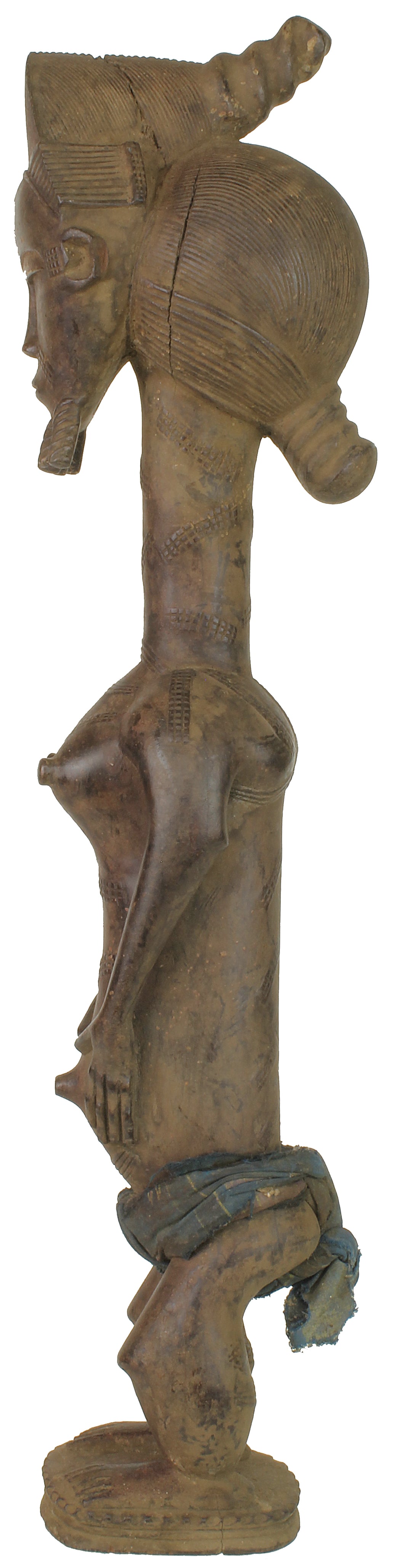 Vintage Baule Male Ancestor Spirit Statue | 21.5" - Niger Bend