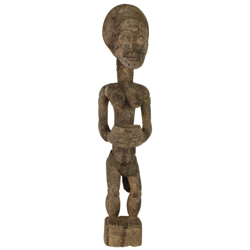 Vintage Baule Female Ancestor Spirit Statue | 22" - Niger Bend